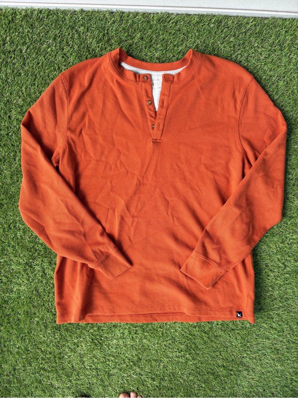 Eddie Bauer Orange Long-Sleeve Henley
